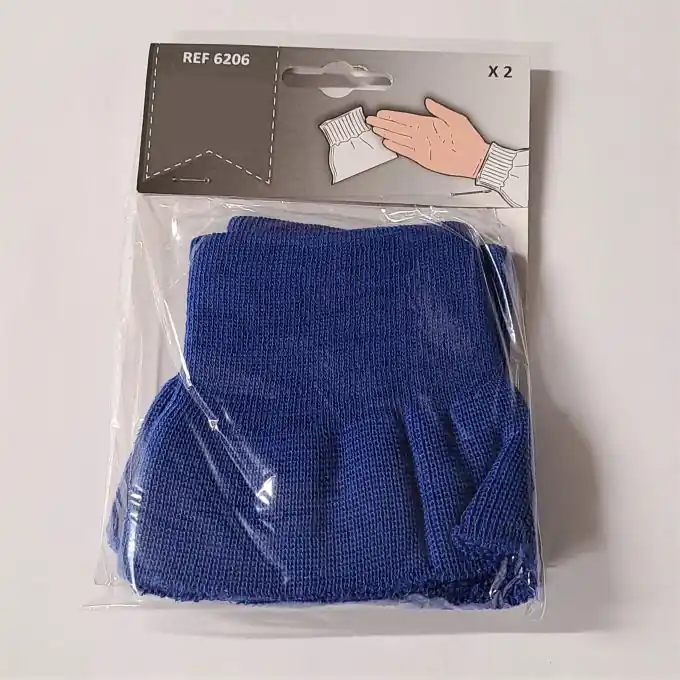 Preiswert Rippenbündchen für Jacken und Oberteile in Königsblau