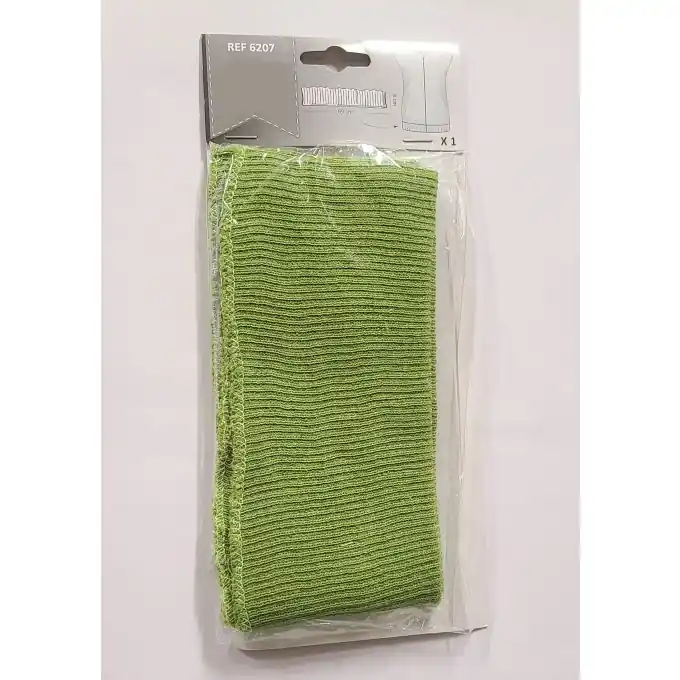 Exklusiv Rippstrickbund für Jacken Apfelgrün 69×8 cm