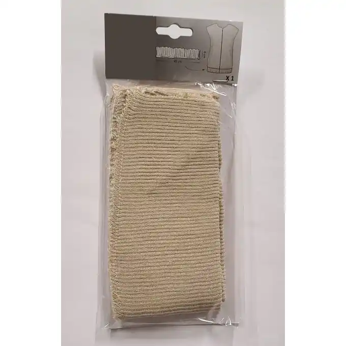 Original Taupe Rippstrickbund für Jacken und Pullover – 69x8cm