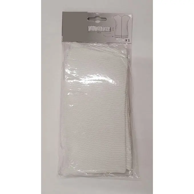 Limited Edition Rippstrickbund für Jacken und Pullover in Weiß