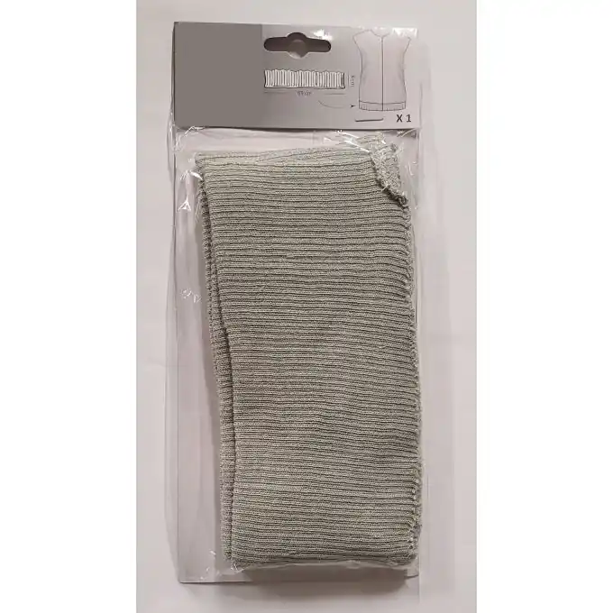 Jetzt Zugreifen Rippstrickbund 69x8cm für Jacken und Pullover – Hellgrau