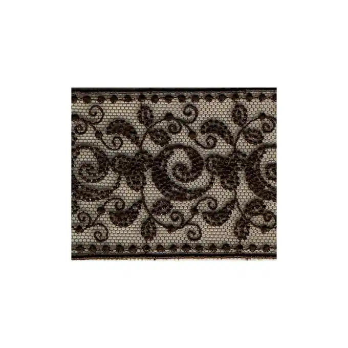 Premium Spitze Arabeske 50mm Braun