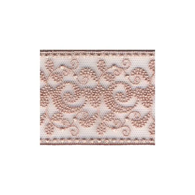 Preisknaller Spitzenband Arabeske 50mm Blassrosa