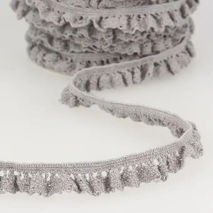 Sofort Bestellen Gummiband Spitze Baumwolle Grau 15mm