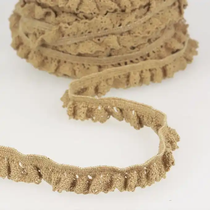 Gummiband Spitze Baumwolle Taupe 15mm Schnäppchen