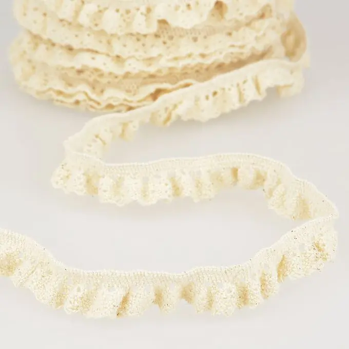 Gummiband Spitze Baumwolle Ecru 15mm Kostenloser Versand