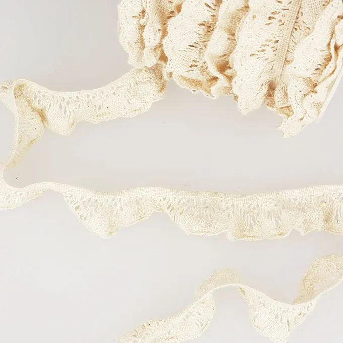 Mega-Angebot Gummiband Spitze Baumwolle Ecru 22mm