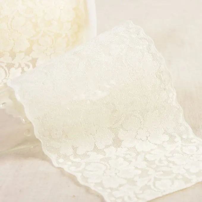 Elastisches Spitzenband Mohn 100mm Ecru Bestseller