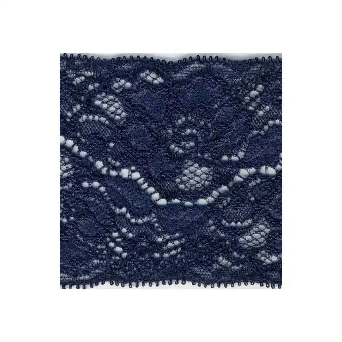 Spitzenband elastisch 80mm Marineblau Neu Im Sortiment