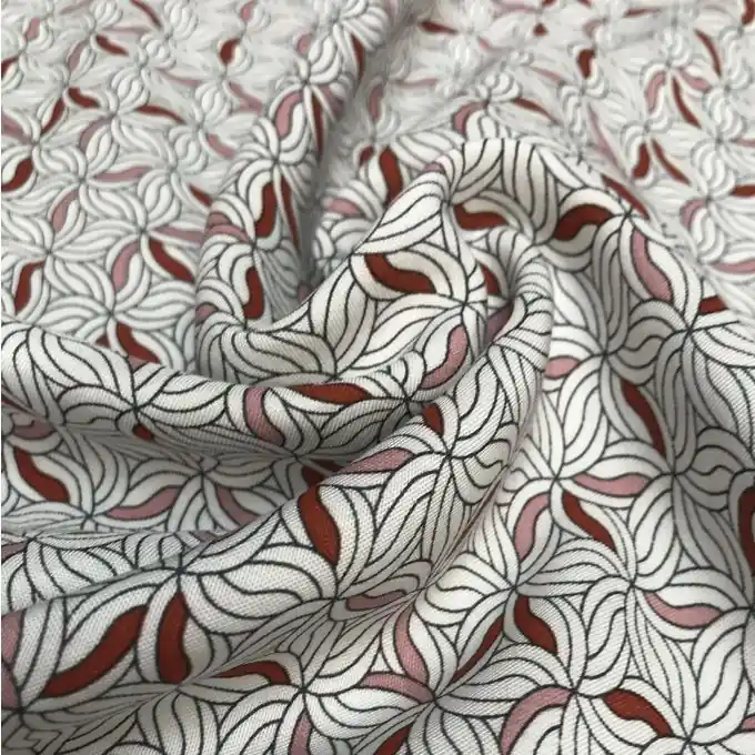 Popeline Baumwolle Rosetten Ecru Online Kaufen