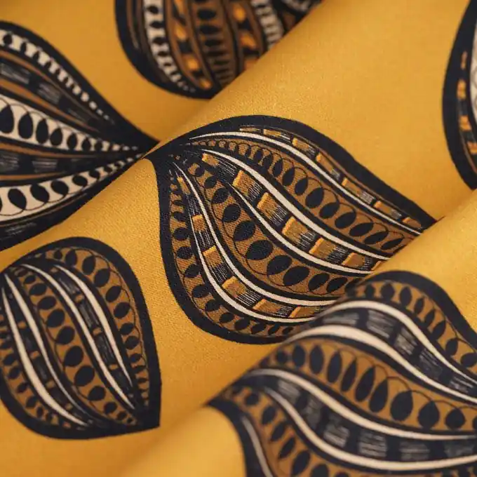 Dicker Dekostoff Fancy Cacao Gelb Günstig