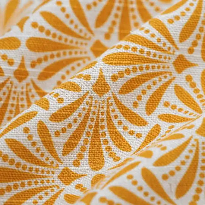 Polsterstoff Slub Eira Ocker extra breit Gleich Bestellen