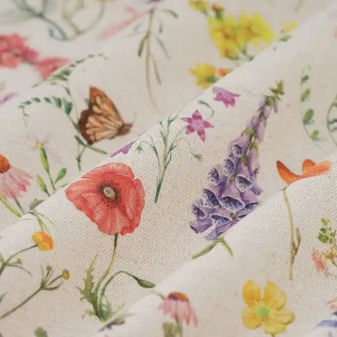 Online Kaufen Deko-und Vorhangsstoff Linenlook Spring recycelt – extra breit