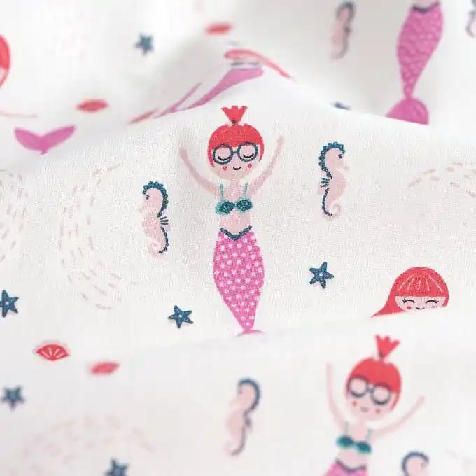 Cretonne Tanz der Meerjungfrauen weiß Versand Am Gleichen Tag