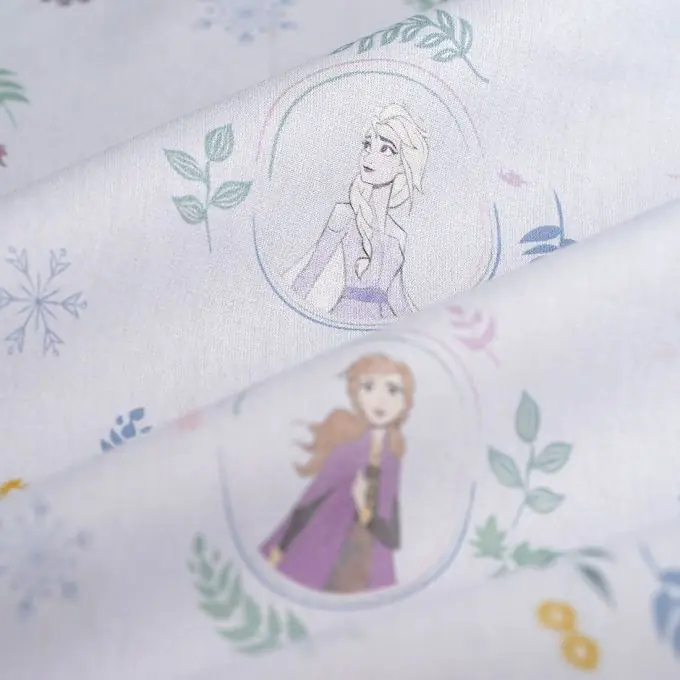 Cretonne-Stoff Frozen Elsa Anna Olaf lila Must-Have