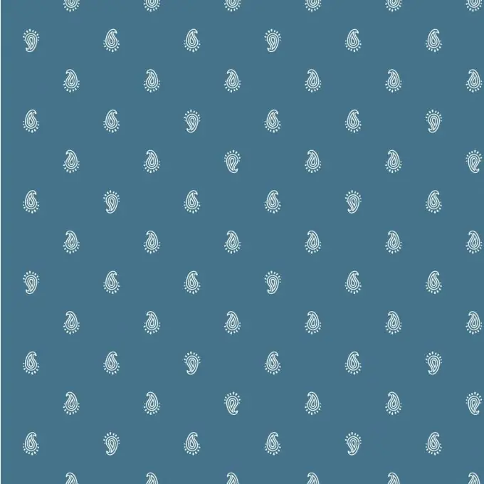 Aktuell Stoff aus Viskose-Kaschmir-Popeline in Ecru-Blau