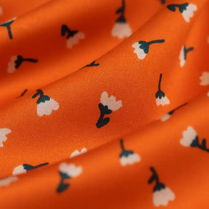 Polyester-Satin Blumen orange Mega-Angebot