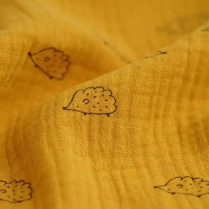 Doppelte Gaze Igel Senfgelb Ausverkauf