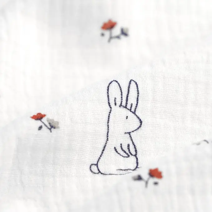 Großhandel Musselin Baumwolle Hasen Rosa