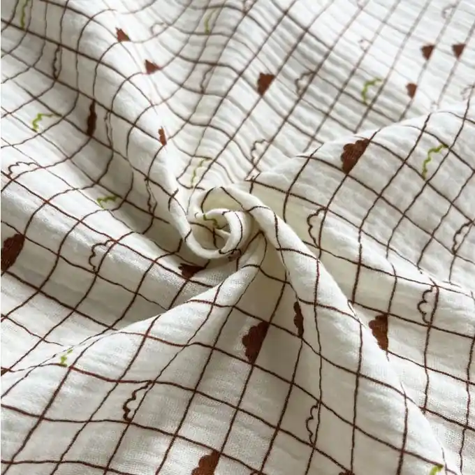 Musselin Baumwolle Wolken Ecru Markenware