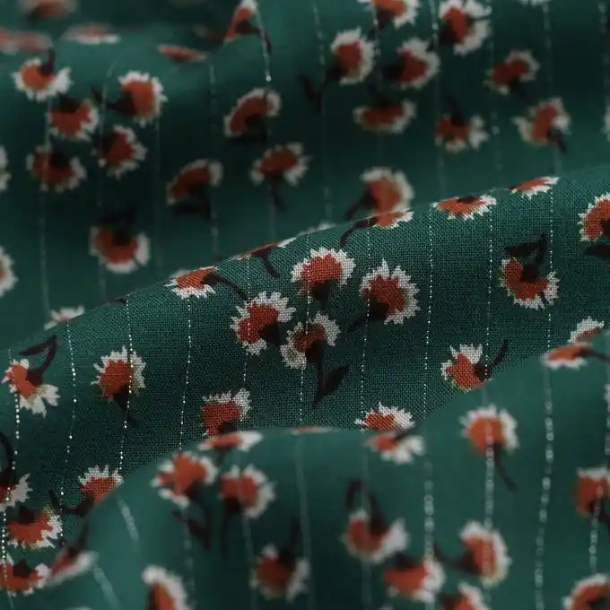 Viskose-Popeline Distel tannengrün Jetzt Kaufen