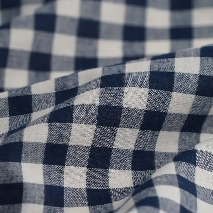 Direkt Vom Hersteller Karostoff Marineblau/Ecru