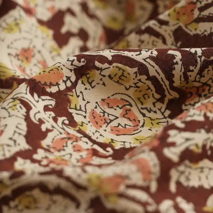 Bio-Indische Baumwollbatist in Terrakotta-Rosa Kostenloser Rückversand