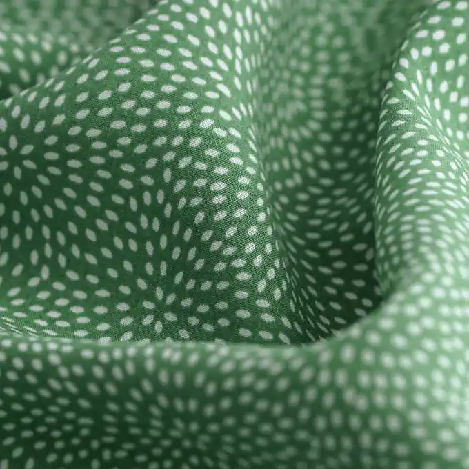 Meistverkauft Popeline Viskose Grain de fleurs Grün
