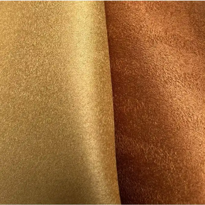 Markenware Wildlederimitation beidseitig Dublin gold nussbraun