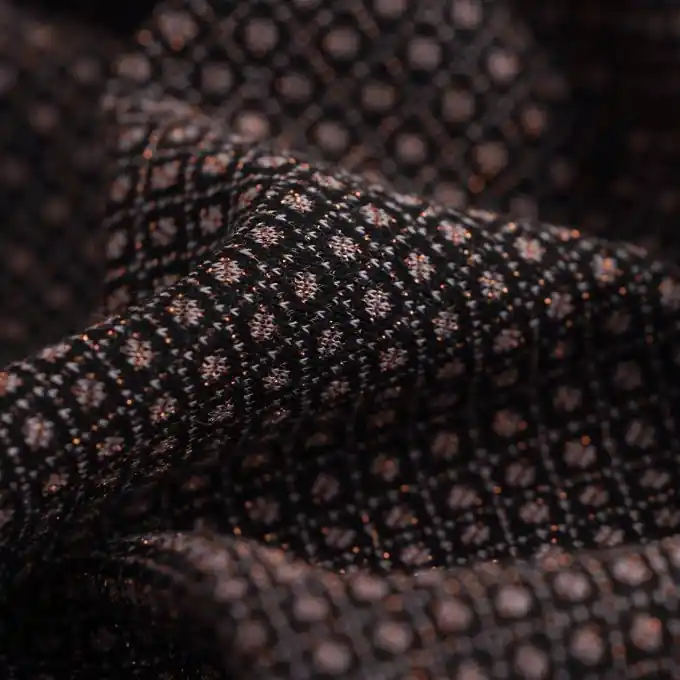 Beliebt Jacquard geometrische Motive schwarz glänzend