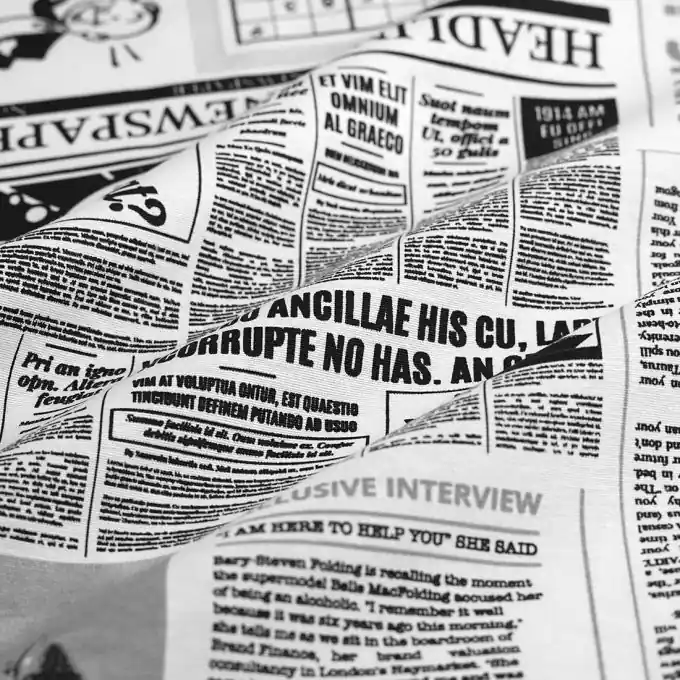 Ottoman-Stoff Zeitung weiß Echt