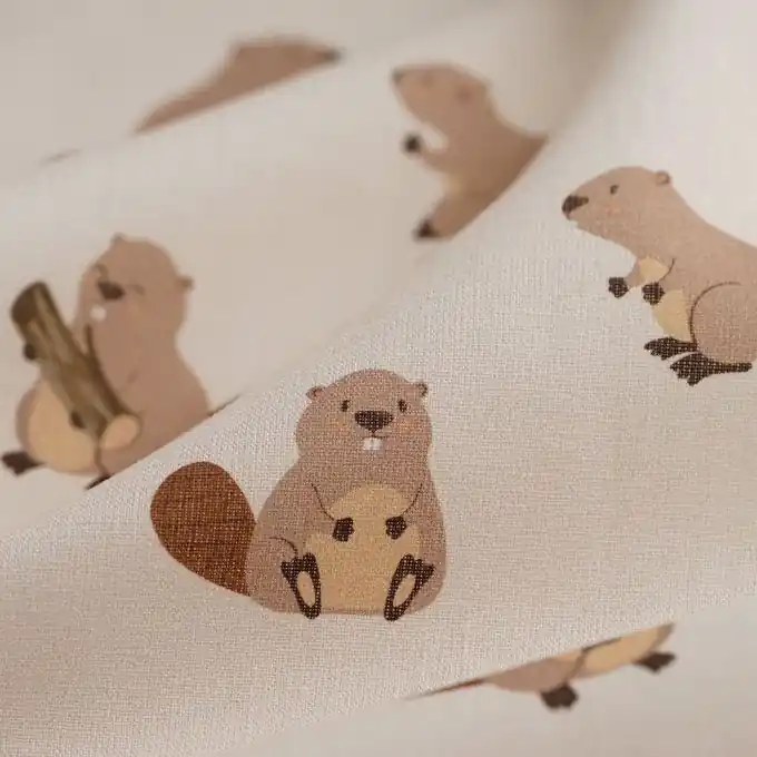 Geld-Zurück-Garantie Popeline Baumwolle Biber Beige