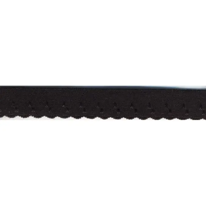 Geprüft Gummiband für Lingerie gewellt 11mm Schwarz