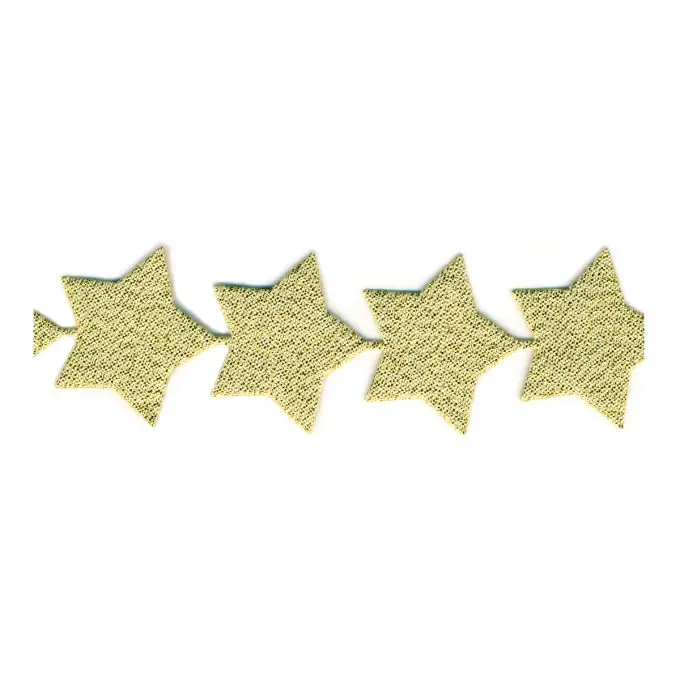 Angebot Girlande Sterne selbstklebend Gold 38mm