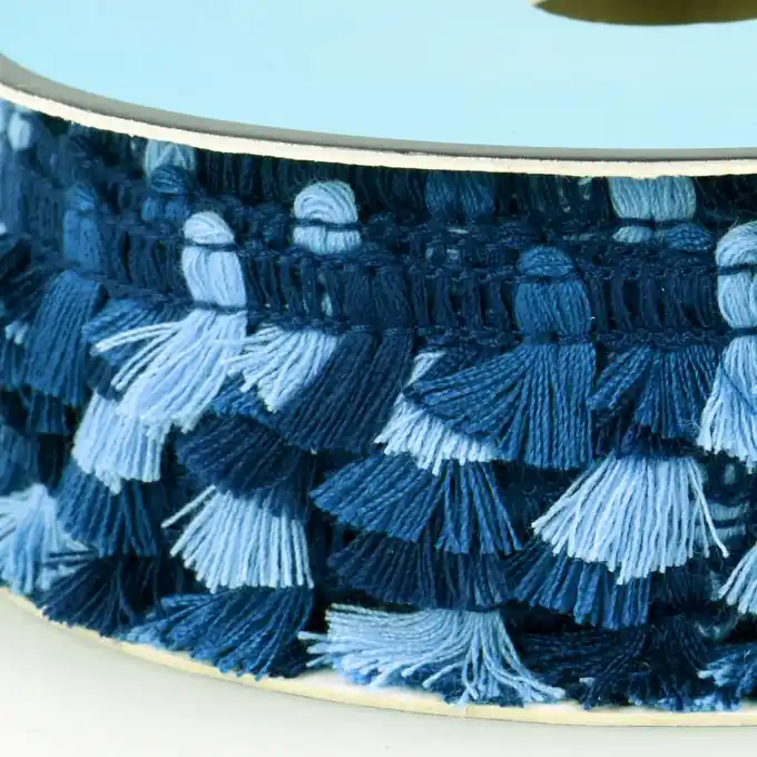 Must-Have Borte Pompon 15mm Blau