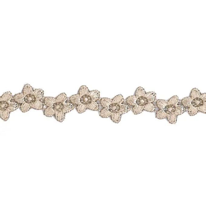 Preisreduziert Guipure-Spitze Wellen Camelias Beige