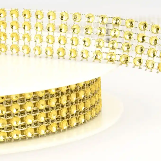 Angebot Borte Strass 30mm Gold