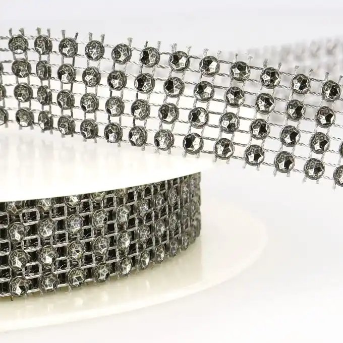 Borte Strass 40mm Schwarz Schnäppchen