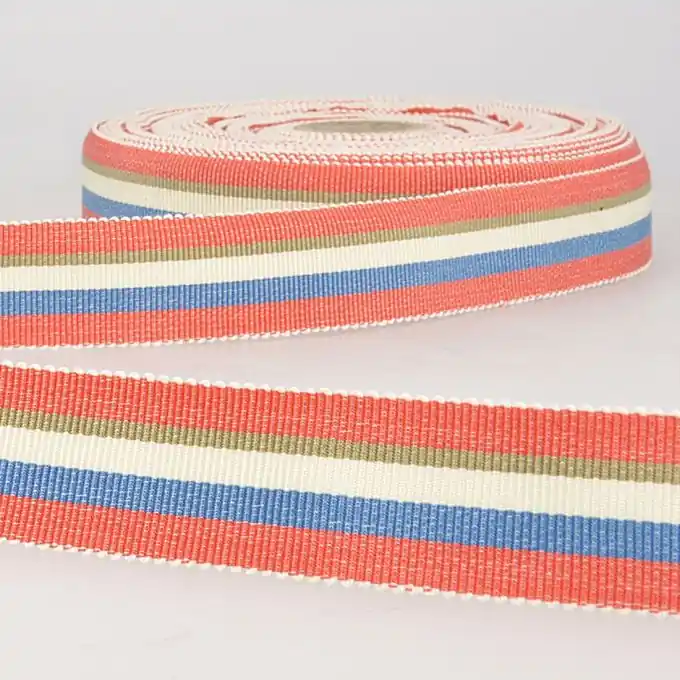 Grobkörniges Band Streifen Koralle Bunt 25mm Ab Werk