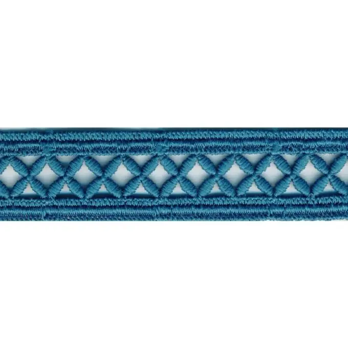 Original Band Guipure-Spitze Rauten 21mm Entengrün