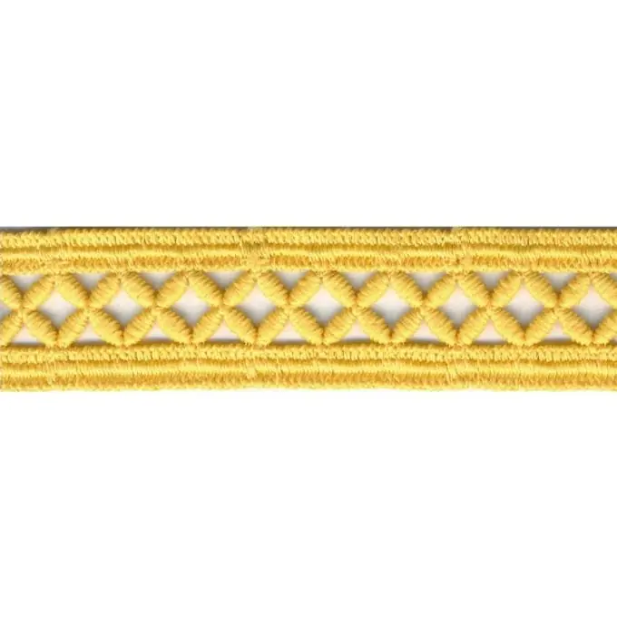 Band Guipure-Spitze Rauten 21mm Senfgelb Super-Preis