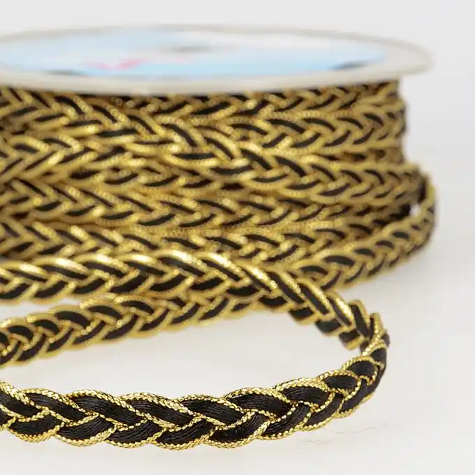 Sale Band geflochten Schwarz/Gold
