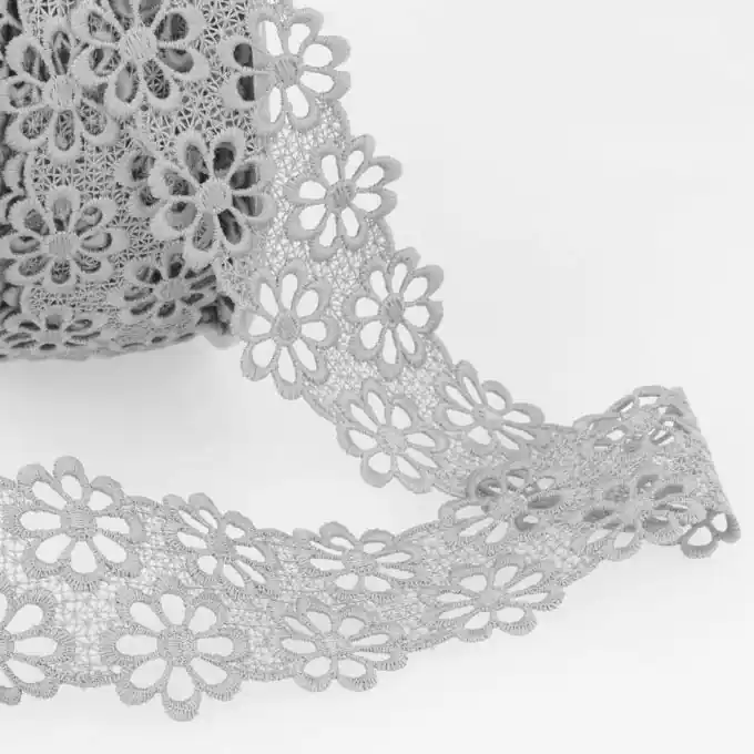 Guipure-Spitze 40mm Grau Im Trend
