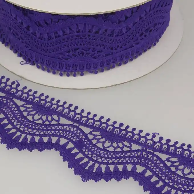 Guipure-Band Welle 60mm Königsblau Letzte Chance
