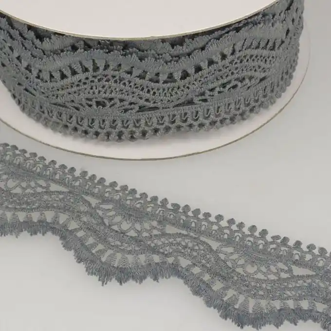 Guipure-band Welle 60mm Grau Versand Am Gleichen Tag