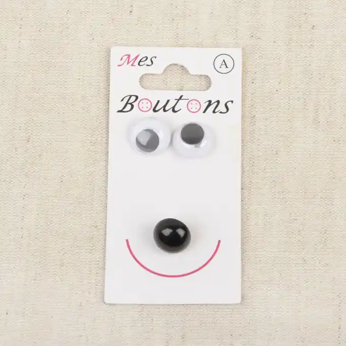 Nur Für Kurze Zeit Augen- und Nasenknöpfe für Stofftiere – 10mm schwarz