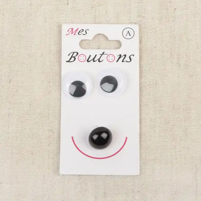 Sofort Bestellen Augen- und Nasenknöpfe für Plüschtiere – 15 mm, schwarz