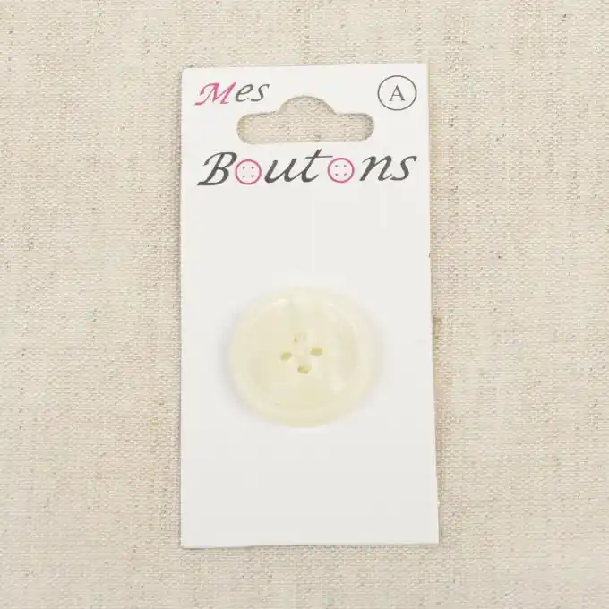 Online Kaufen Perlmuttknopf Ecru 20 mm