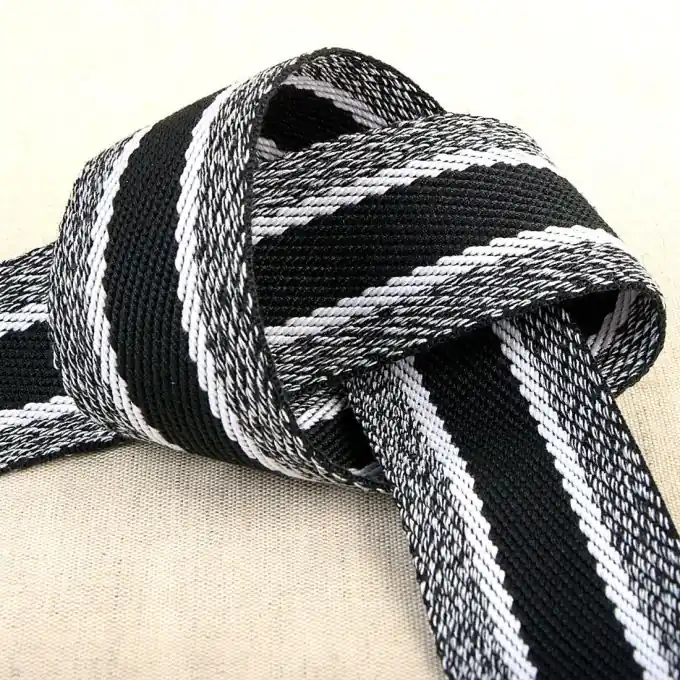 Kostenloser Versand Melierter Gurt 40 mm schwarz weiß