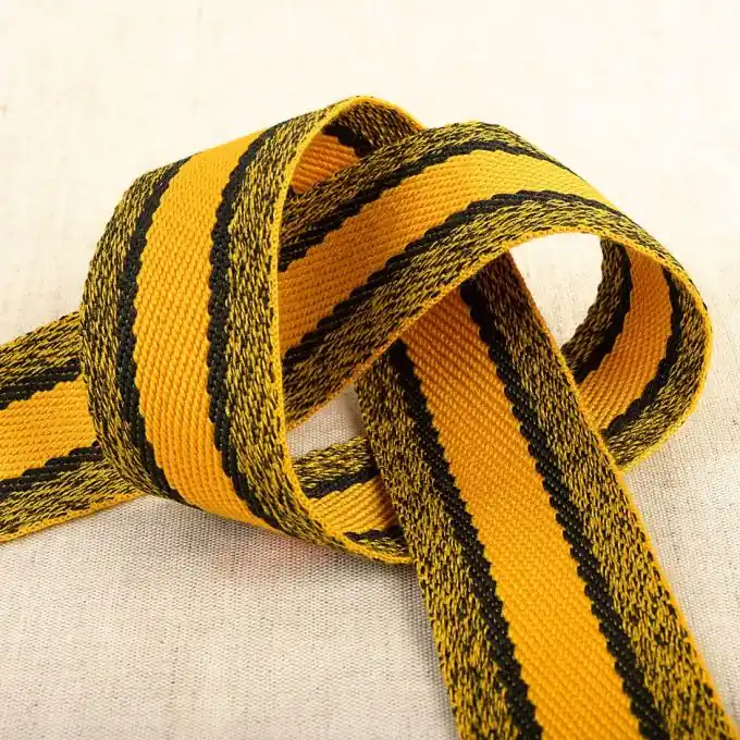 Meistverkauft Melierter Gurt 40 mm senfgelb schwarz